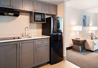 suite with kitchenette's